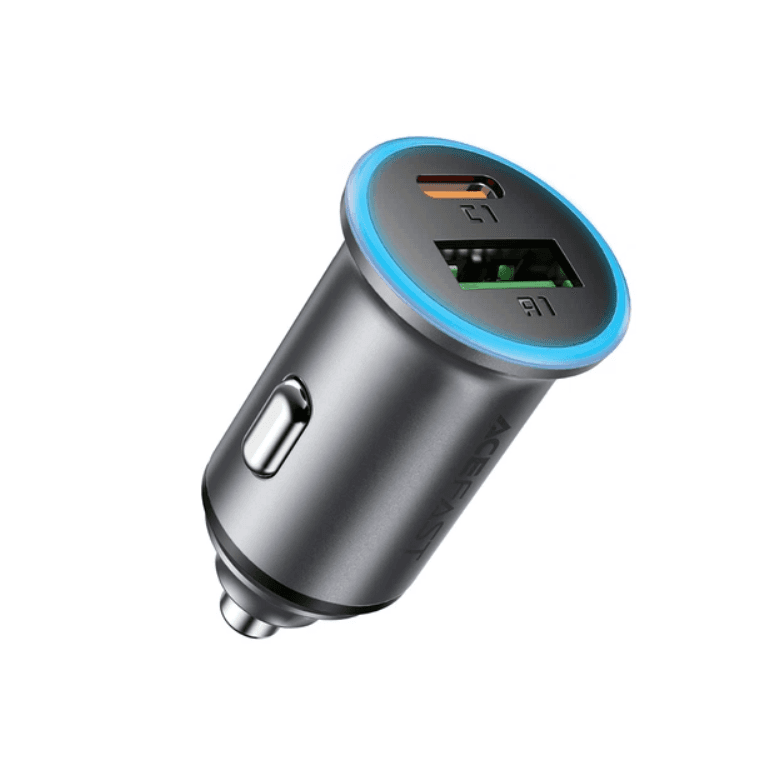 Автомобільний зарядний пристрій Acefast B15 2xUSB 65W Type-C + USB Grey