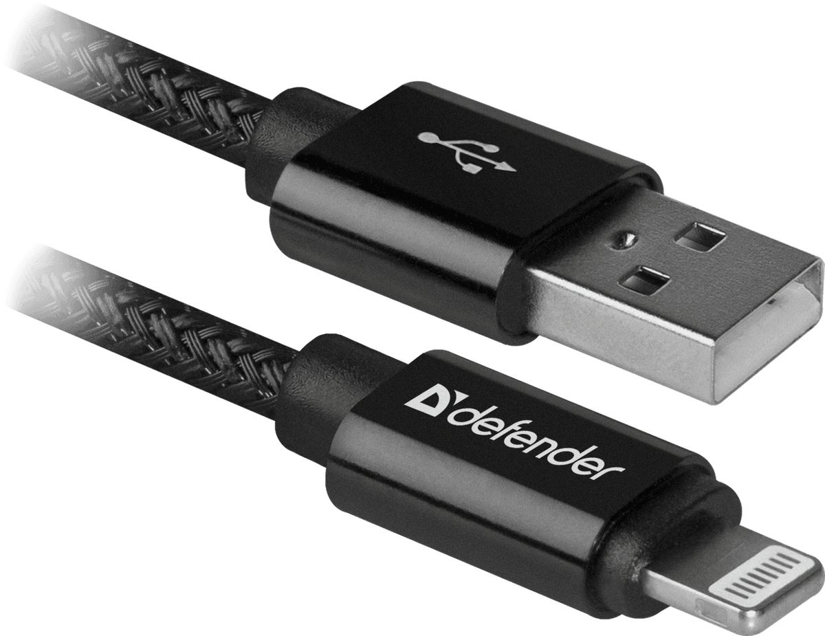 Кабель Defender 01-03T PRO USB AM - Lightning M 1м Black (87808)