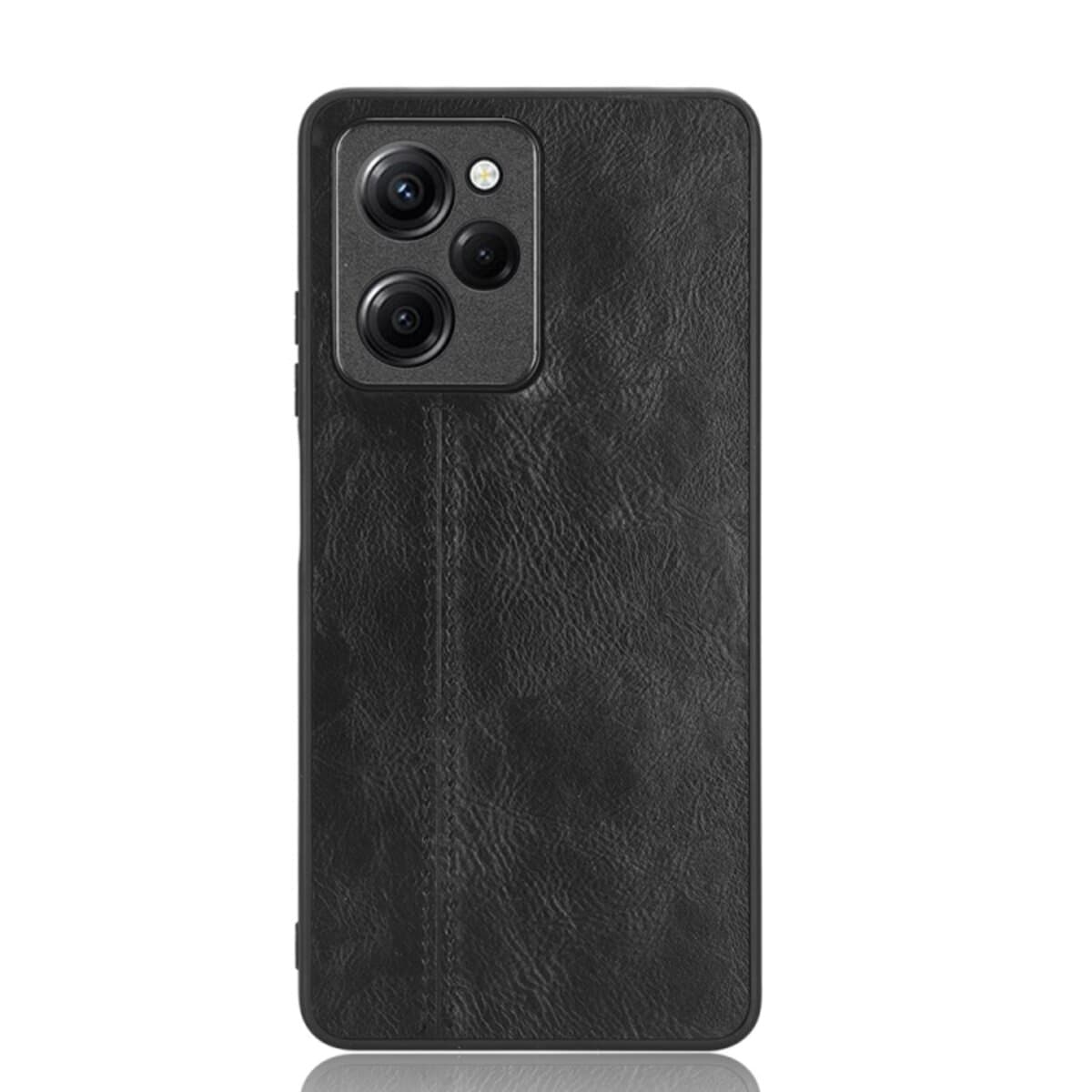 Защитный чехол-накладка Cosmiс Leather Case для Poco X5 Pro 5G Black (CoLeathPocoX5pBlack)