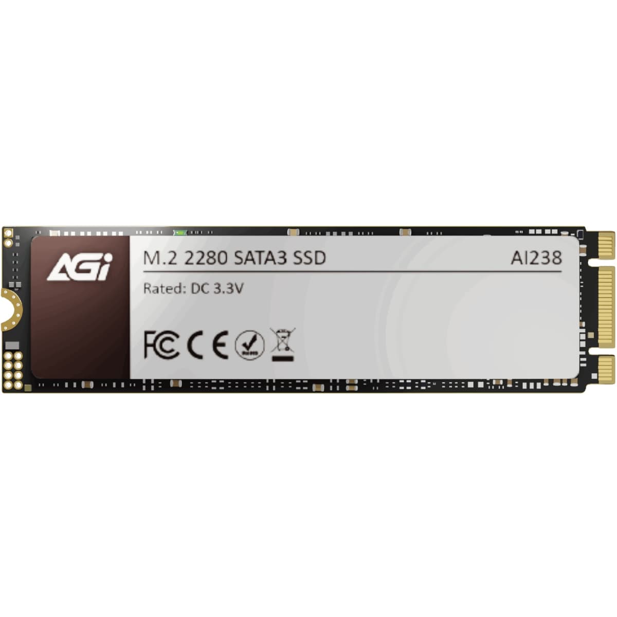 Твердотільний накопичувач AGI AI238 SSD 512Gb M.2 2280 SATA 2.5'' 3D NAND QLC Retail (AGI512G80AI238)