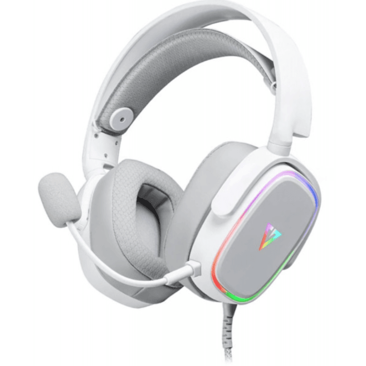 Провідні ігрові навушники з мікрофоном Modecom Volcano LED RGB RGB Prometheus 7.1 USB White (S-MC-899-PROMETHEUS-200)