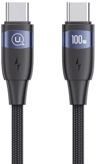 Кабель Usams US-SJ632 U85 Type-C to Type-C PD 100W Aluminum Alloy Fast Charging &amp; Data Cable 1.2m Black (SJ632USB01)
