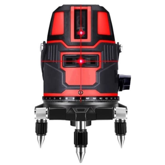 Лазерний рівень нівелір Hilda LS-050 5 ліній 6 точок 2000mAh Black-Red (424592)