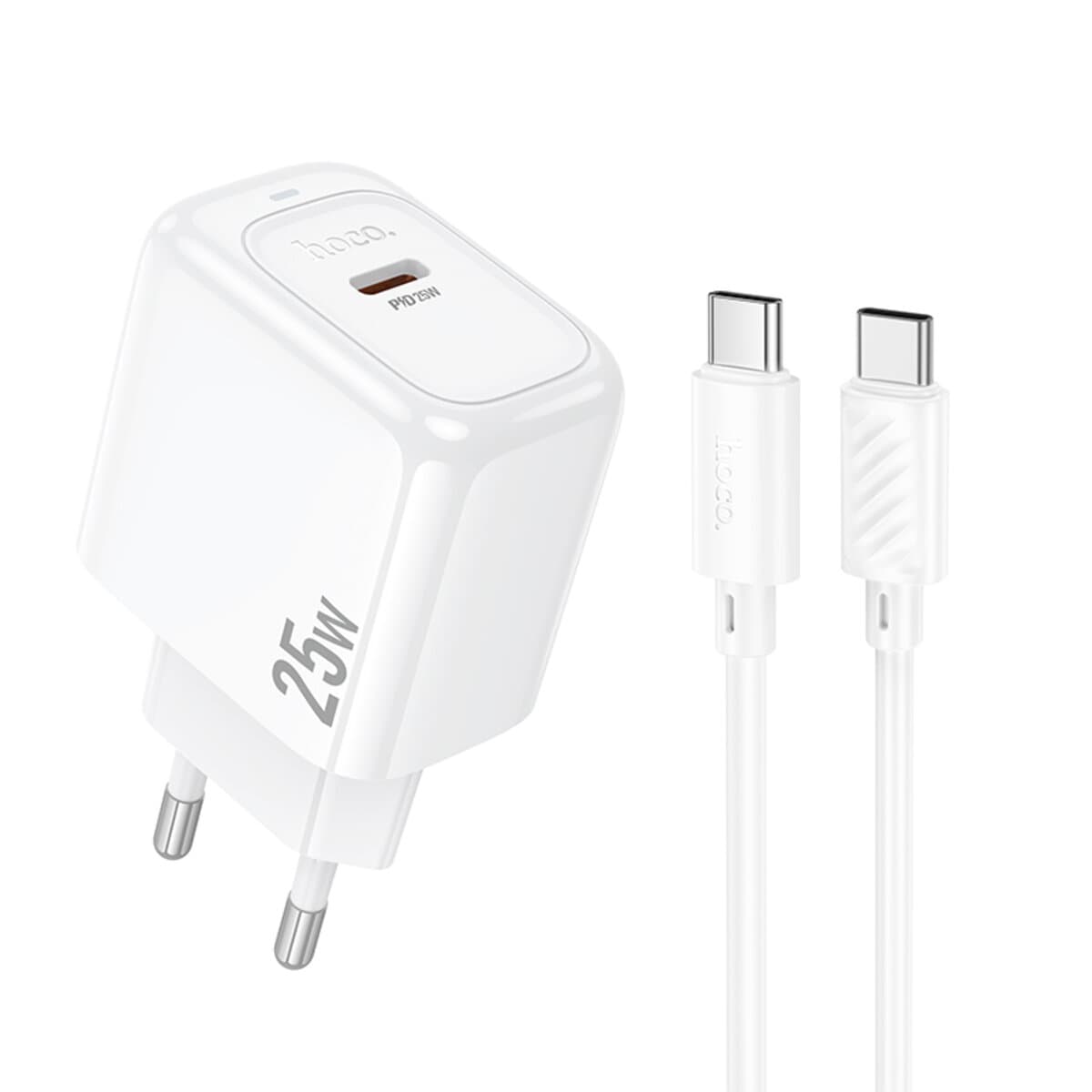 Зарядное устройство с кабелем HOCO CS53A Surplus single port PD25W charger set Type-C to Type-C White