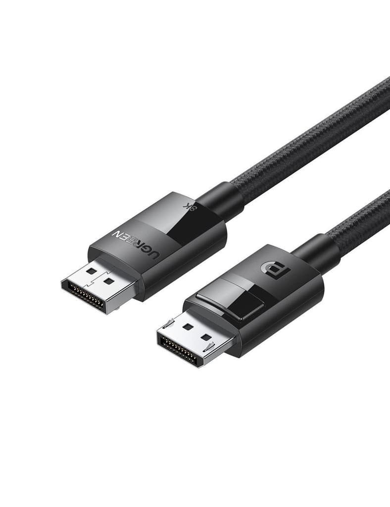 Кабель UGREEN DP114 DisplayPort M to DisplayPort M V1.4 8K 2м Plastic Case Braided Cable Black (80392)