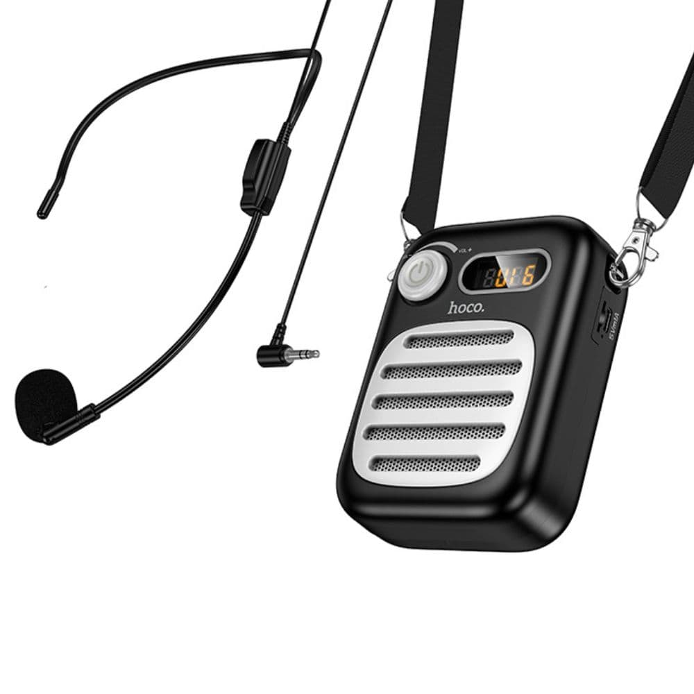 Портативна колонка з мікрофоном HOCO L23 Lemony speaker with wired microphone BT5.4 5W 1200mAh Black