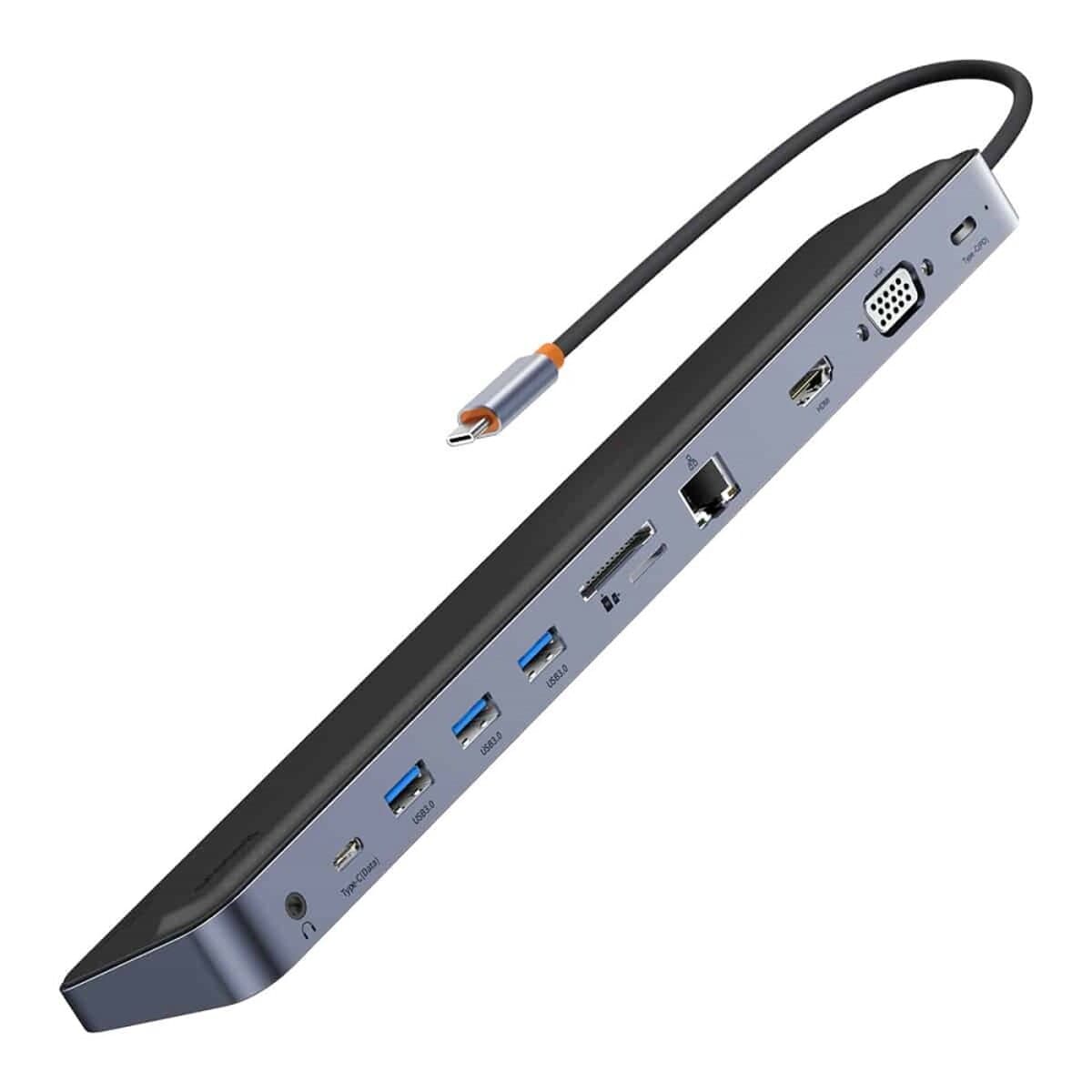 USB-хаб Baseus EliteJoy Gen2 11-Port Type-C HUB Adapter Dark Gray (WKSX030013)