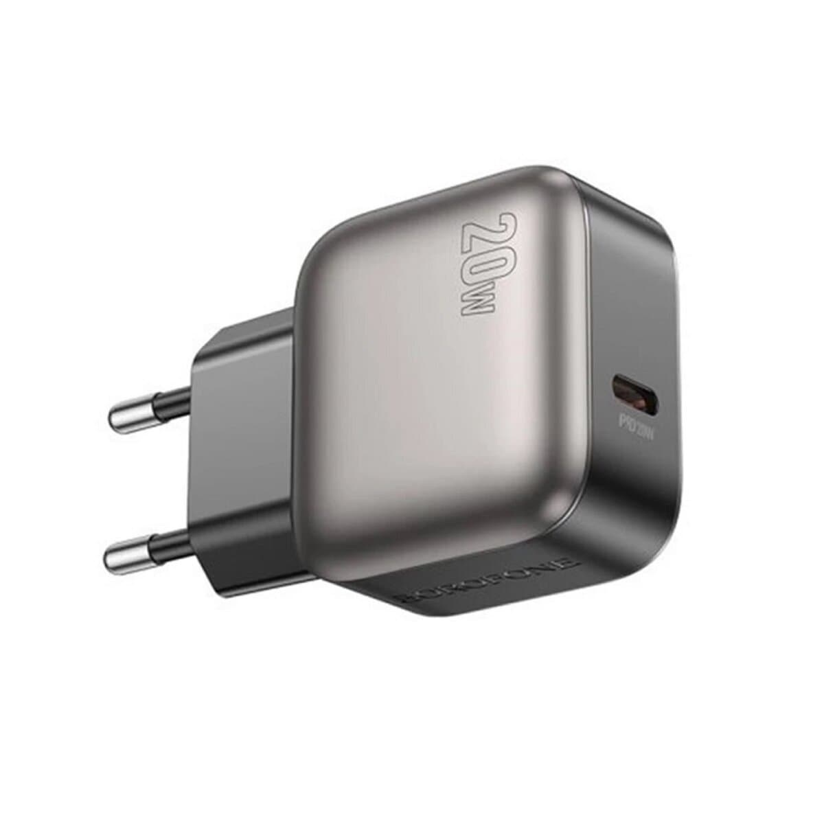 Зарядний пристрій BOROFONE BAS53A Absolute single-port PD20W charger EU 1.67A Black