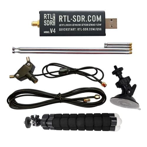 Плата приймач SDR 500кГц-1.76ГГц АЦП 8біт RTL2832U R828D RTL-SDR V4 Black (677062)