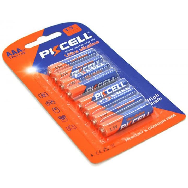 Батарейка PKCELL PC/LR03-8B AAA/HR3 1.5V Лужна Alkaline 8 шт