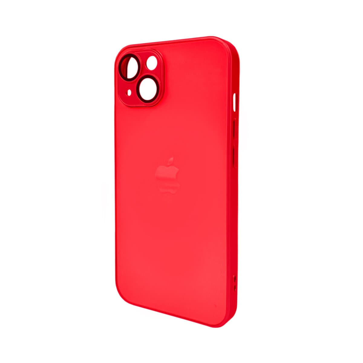 Захисний чохол-накладка AG Glass Matt Frame Color Logo для Apple iPhone 13 Coke Red (AGMattFrameiP13Red)