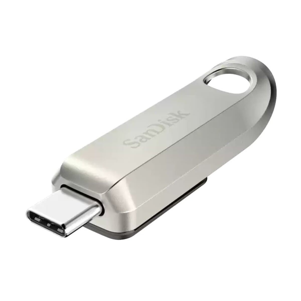Флеш пам'ять флешка Flash SanDisk Ultra Luxe 32Gb USB3.2 Gen1 Type-C 300Mb/s Silver (SDCZ75-032G-G46)