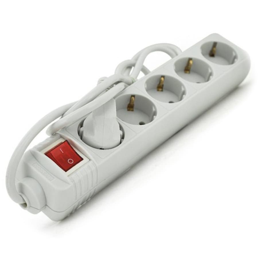 Сетевой фильтр удлинитель Power filtr 1,5м EuroPower EPW515 5 розеток 220В 3.5КВт White