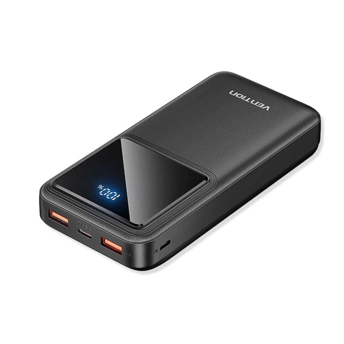 Powerbank павербанк УМБ Vention 20000mAh Micro-USB+Type-C+2xUSB 22.5W LED Display Type Black (FHLB0)