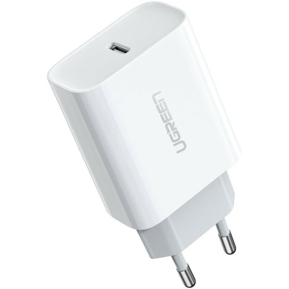 Зарядний пристрій UGREEN CD137 Fast Charging Power Adapter with PD 20W EU 3А White (UGR-60450)