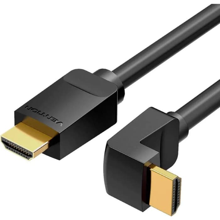 Кабель кутовий Vention HDMI M до HDMI M 1м V2.0 4K 60Гц PVC Black (AARBF)