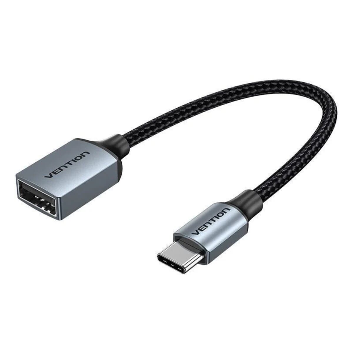 Адаптер переходник Vention USB C – USB 2.0 Type-C OTG 15см Black (CCWHB)