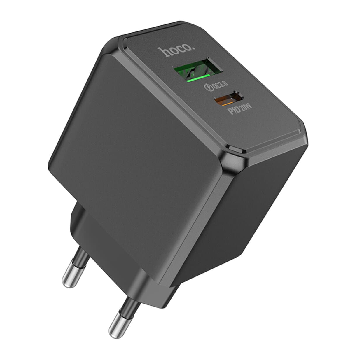 Зарядное устройство HOCO CS14A Ocean PD 20W QC3.0 charger 3A 1xUSB 1xType-C Black