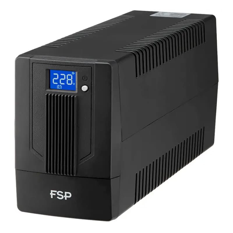 Джерело безперебійного живлення ДБЖ FSP iFP-800 800ВА/480W LCD Schukox2 230V/50Hz w/o RJ45 w/ USB 12V/9Ah*1 CIS Black (PPF4802003)