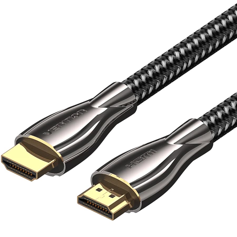 Кабель Vention HDMI M до HDMI M 12м V2.0 4K 60Гц Zinc Alloy Type в обплетенні Black (ALMBM)
