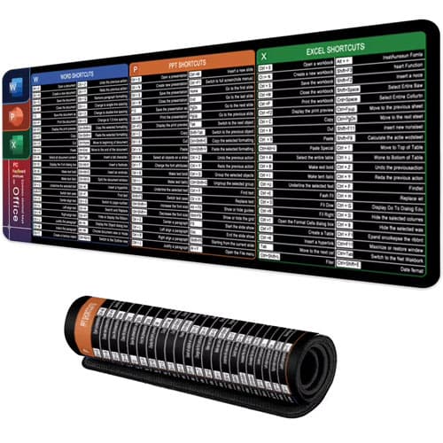 Игровая поверхность коврик для мышки 800x300x2 справочник Microsoft Office Black (1129523)