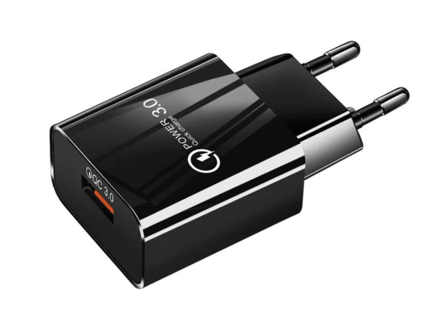 Зарядний пристрій адаптер B00762 1xUSB 18W QС3.0 Black