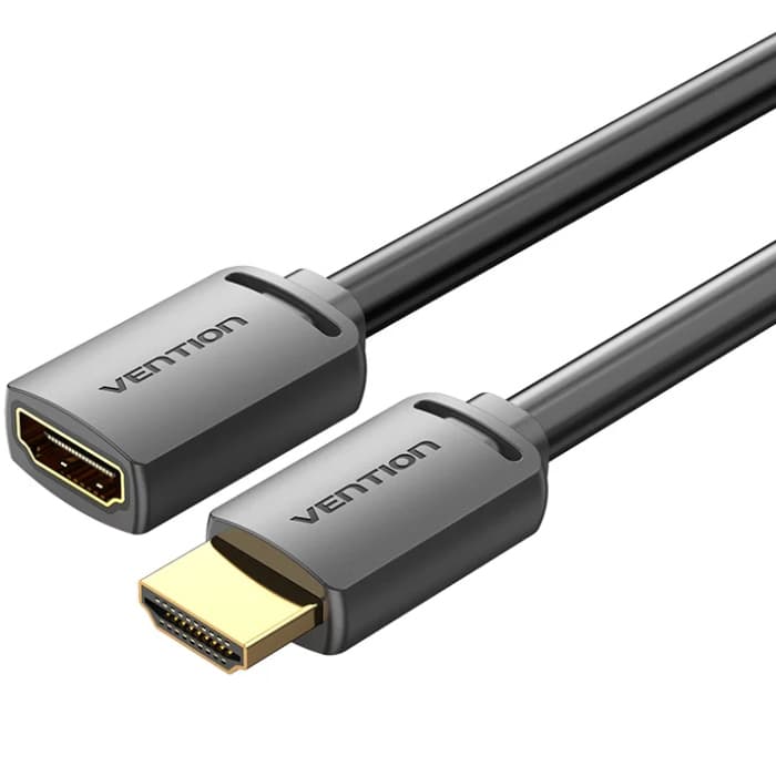 Кабель подовжувач Vention HDMI M-F 5м V2.0 4K 60Hz PVC Black (AHCBJ)