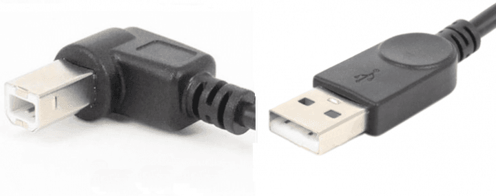 Кабель S0671 USB AM-BM 1м кут 90 ° Black