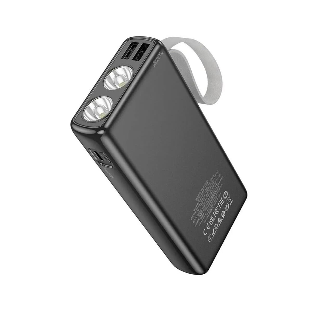 Powerbank павербанк УМБ Mibrand HOCO J129A Nature flashlight 20000mAh 5V 2A Black