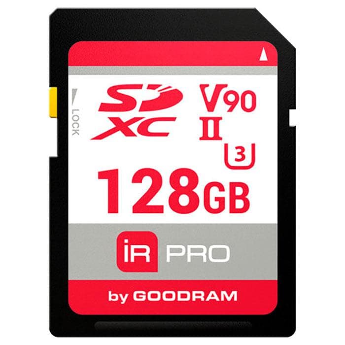 Карта пам'яті Memory card GoodRAM Secure Digital 128Гб IRDM PRO SDXC V90 UHS-II U3 ​​(IRP-S9B0-1280R11)