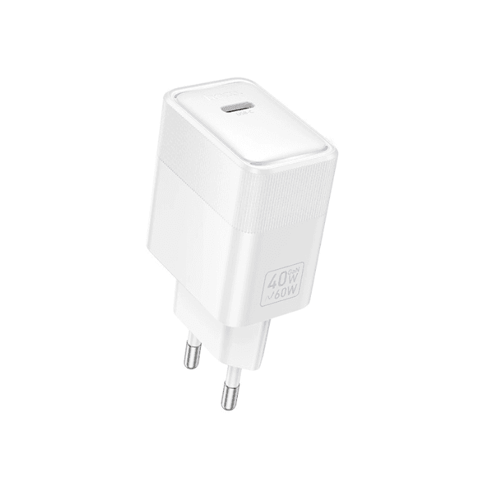 Зарядний пристрій HOCO CS113A Lounge single port 1xType-C PD40W charger White