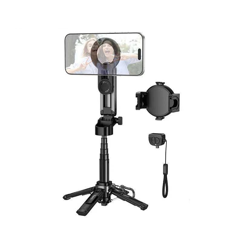 Селфі-монопод трипод HOCO K27 Pro Magic mini live broadcast stand pull clip+magnetic focusing version Black