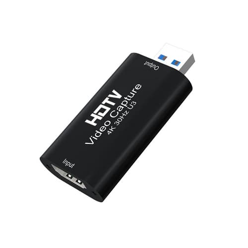 Зовнішня портативна карта відеозахоплення USB3.0 4K 30Гц HDMI 1080p Black (1021405)