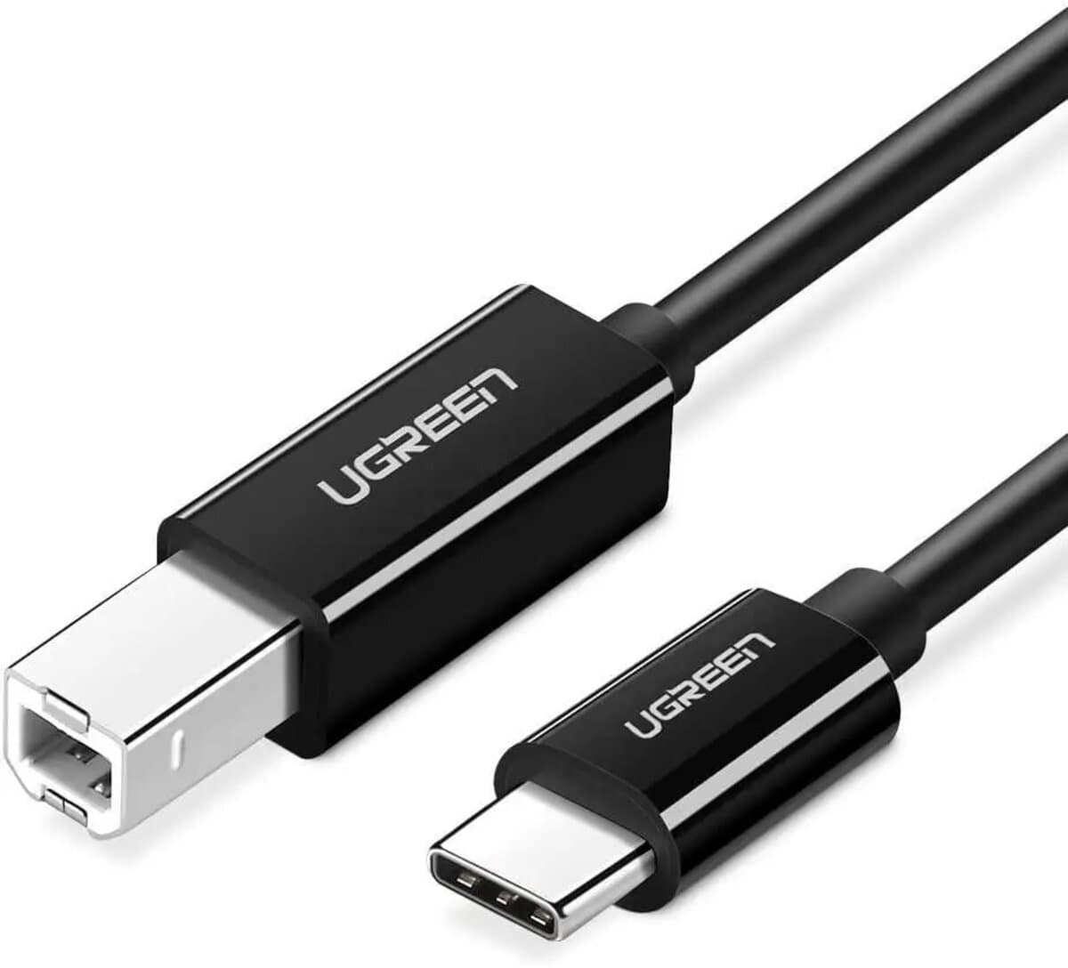 Кабель для принтера UGREEN US241 USB-C Male to USB-B 2.0 Male Printer Cable ABS Plastic Case 1м Black (UGR-80811)