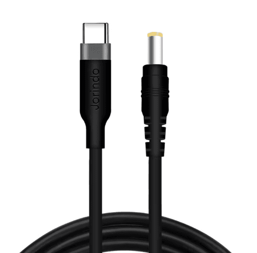 Кабель для живлення роутера Type-C to DC 5.5x2.1 12В 1м PD Black (500004)