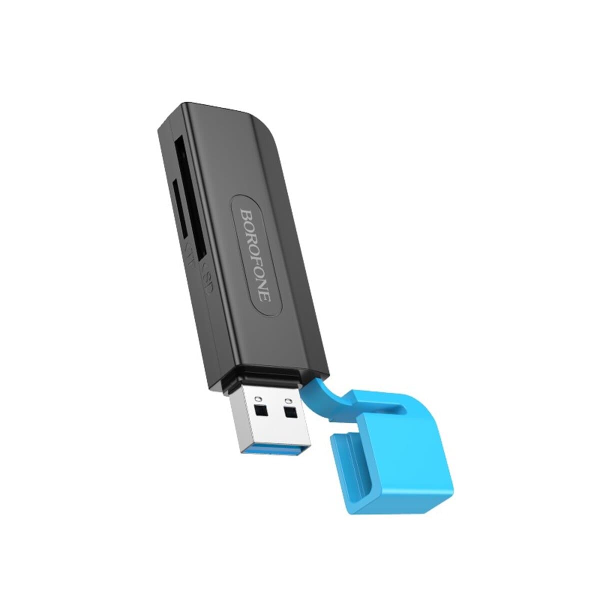 Картрідер BOROFONE DH9 Wisdom 2-in-1 USB 3.0 card reader Black-Blue