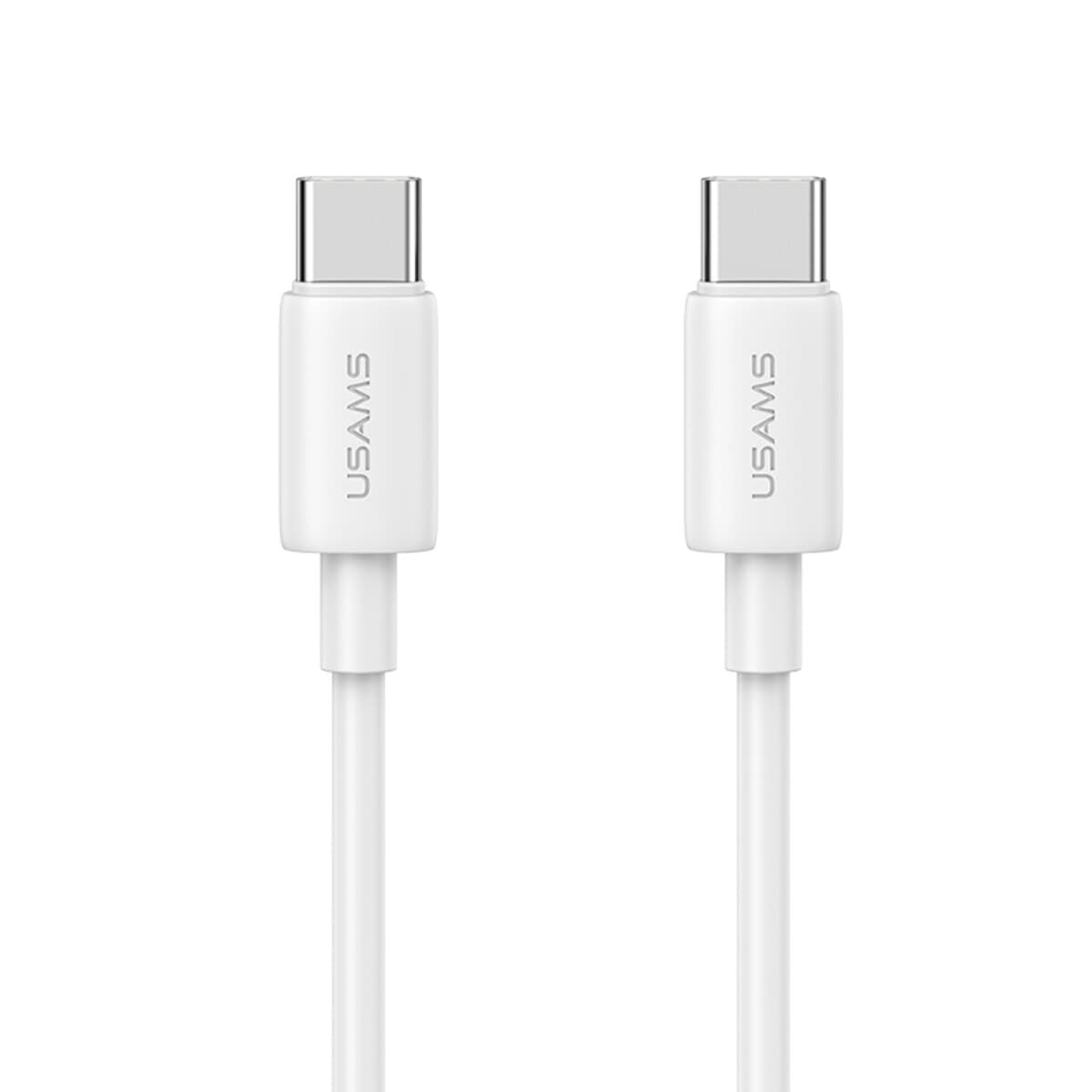 Кабель Usams SJ711 Type-C to Type-C 60W Fast Charging Data Cable 1m White (SJ711USB02)