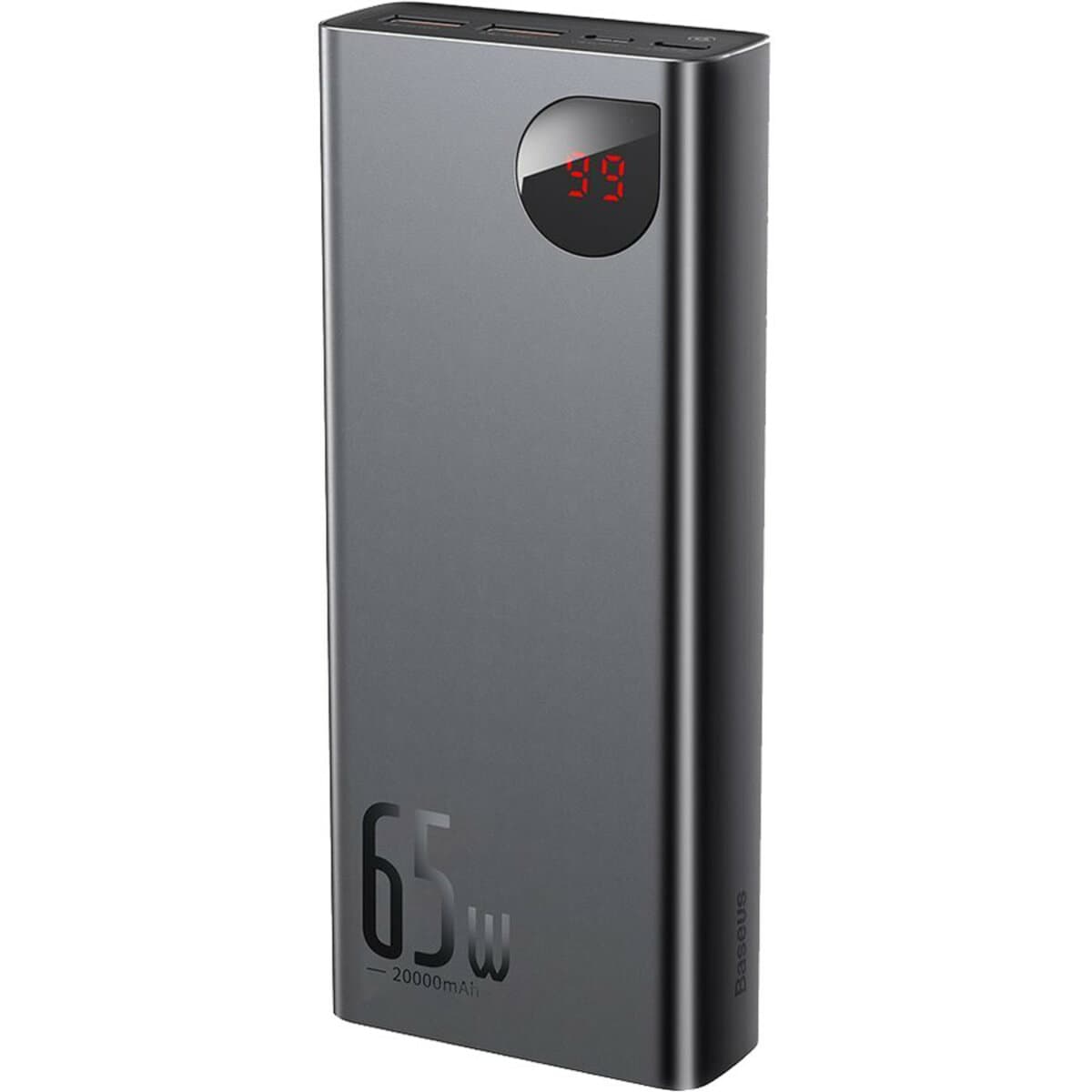 Powerbank павербанк УМБ Baseus Adaman Metal Digital Display QC 20000mAh 65W Li-pol Black (PPIMDA-D01)