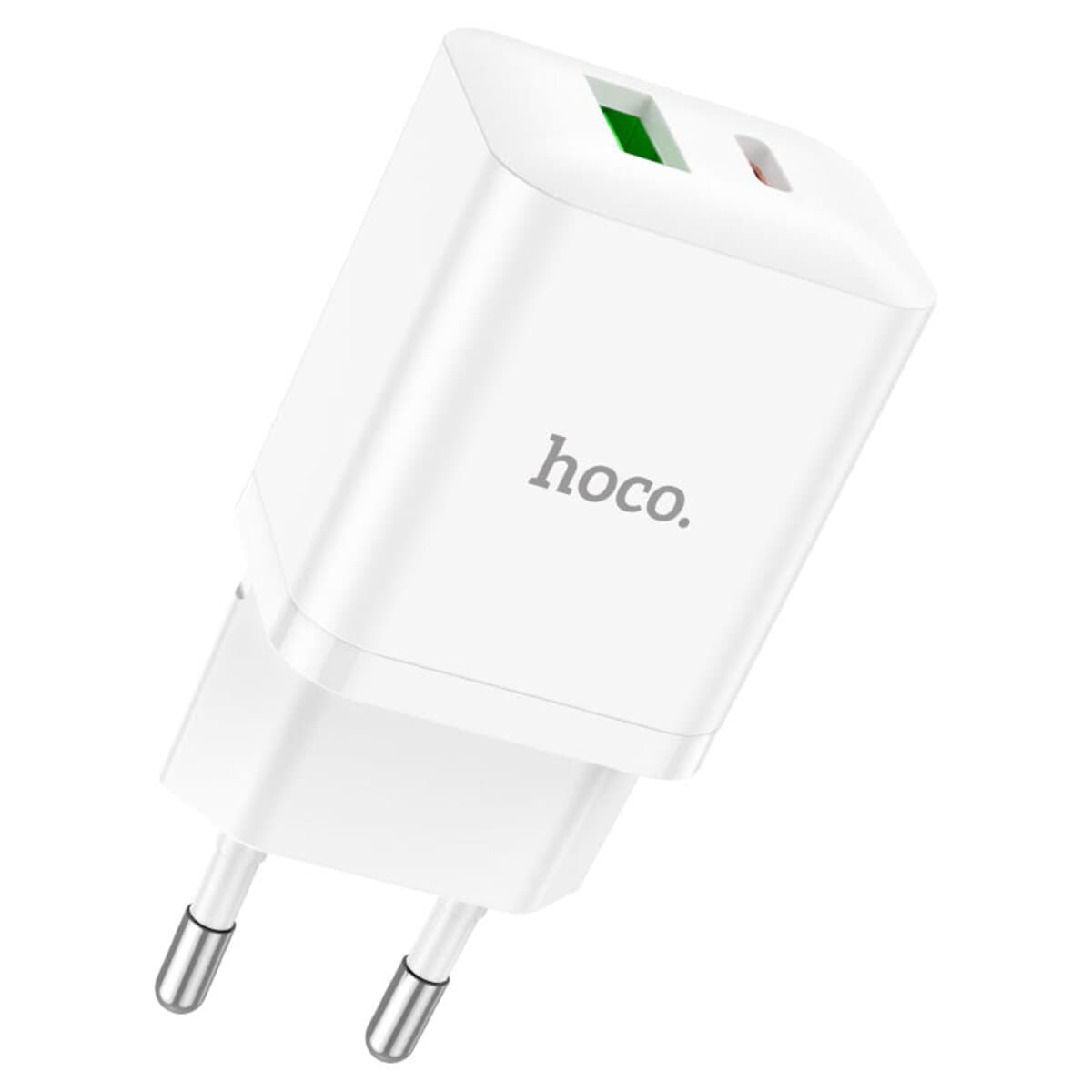 Зарядний пристрій HOCO N28 Founder PD20W+QC3.0 charger 1xUSB 1xType-C White