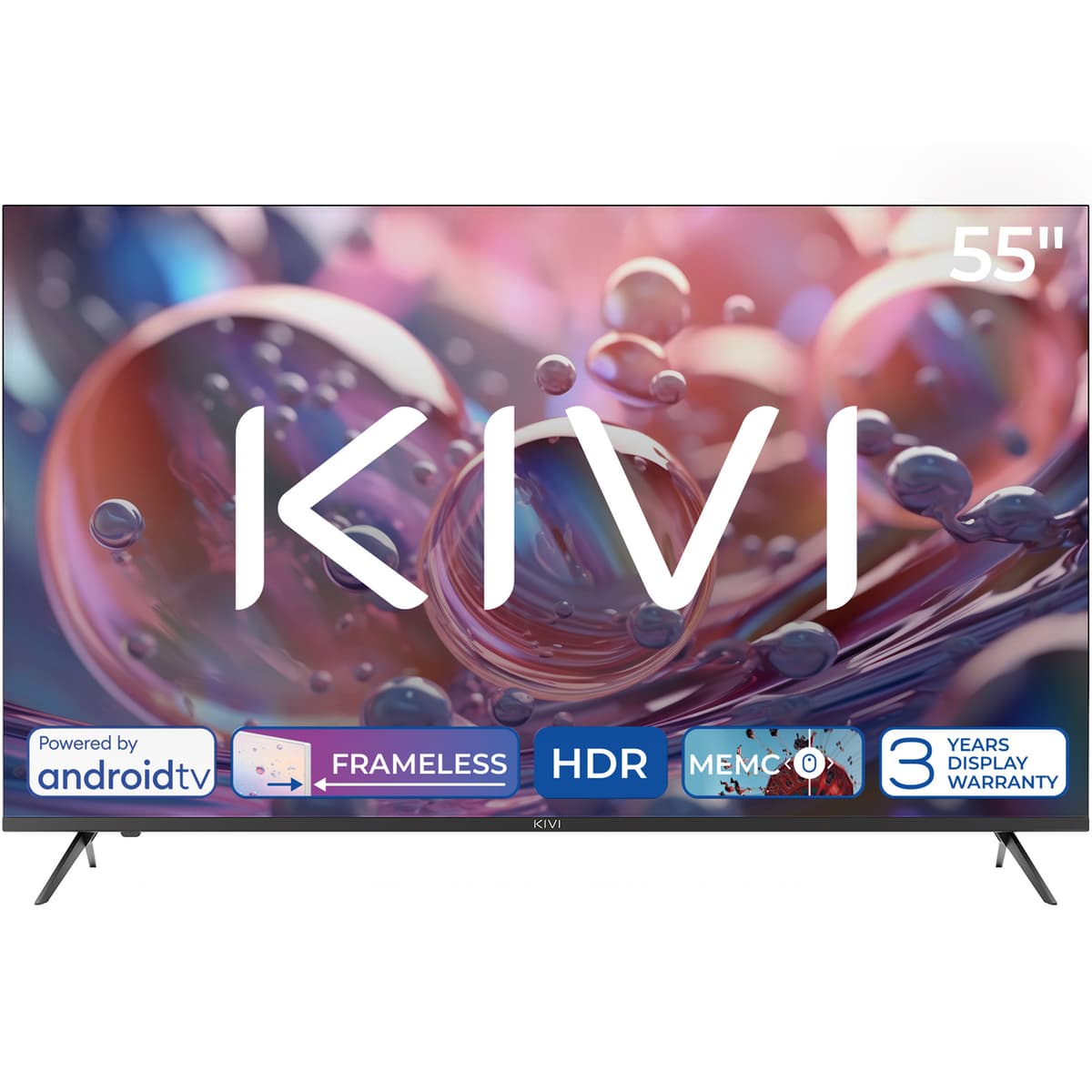 Смарт-телевізор Kivi 55U760QB 55'' UHD Android T2 Black (55U760QB)