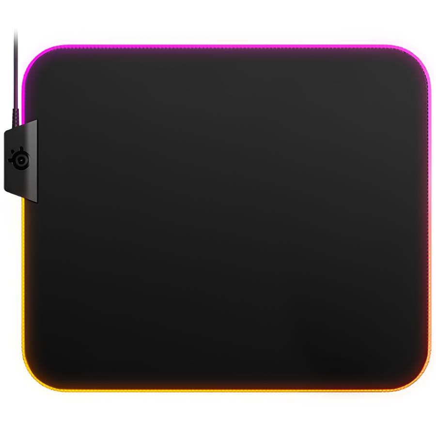 Ігрова поверхня килимок для мишки з підсвічуванням SteelSeries Prism Cloth Medium 320х270х4мм RGB Black (63825)