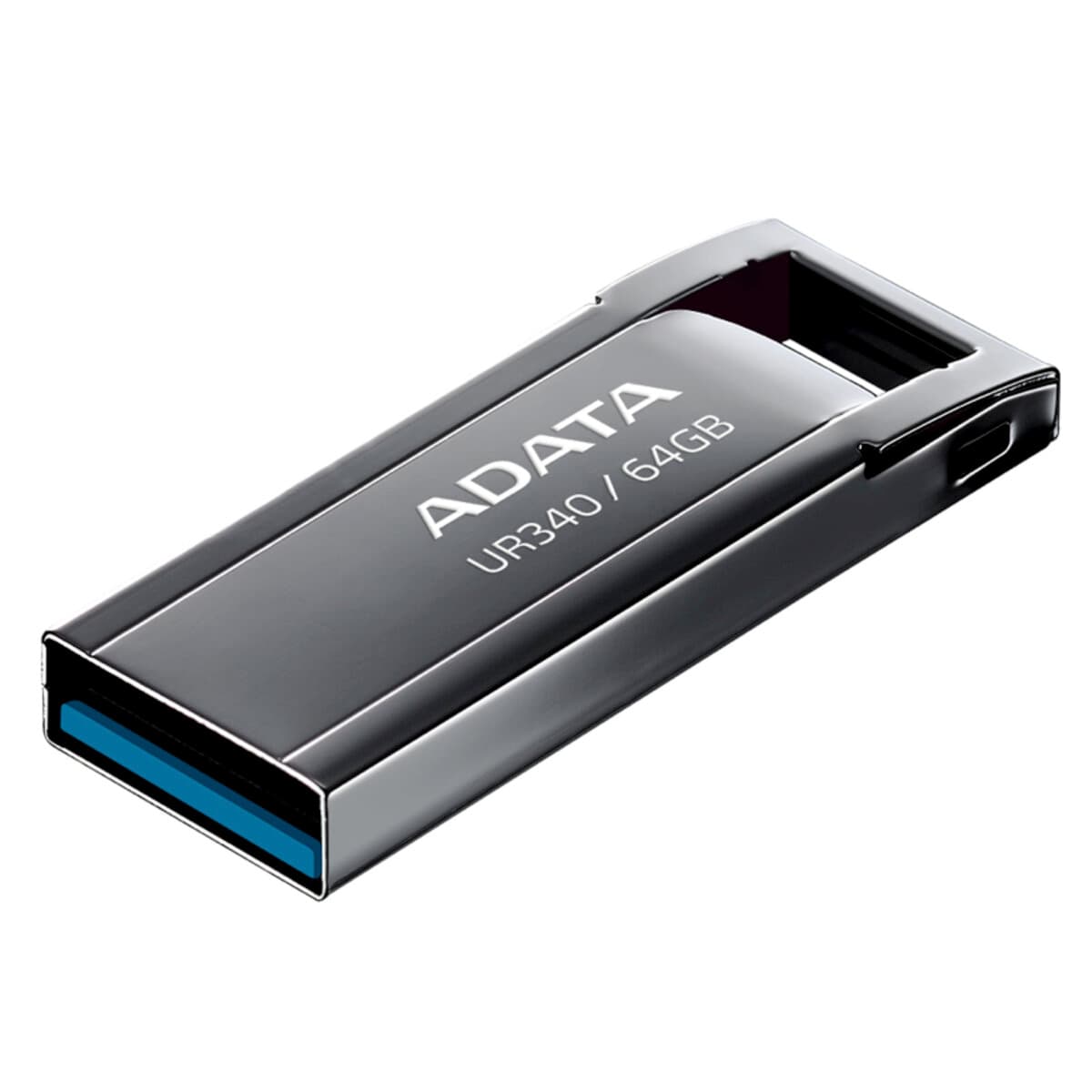 Флеш пам'ять флешка A-DATA UR340 64Gb USB 3.2 Black (AROY-UR340-64GBK)