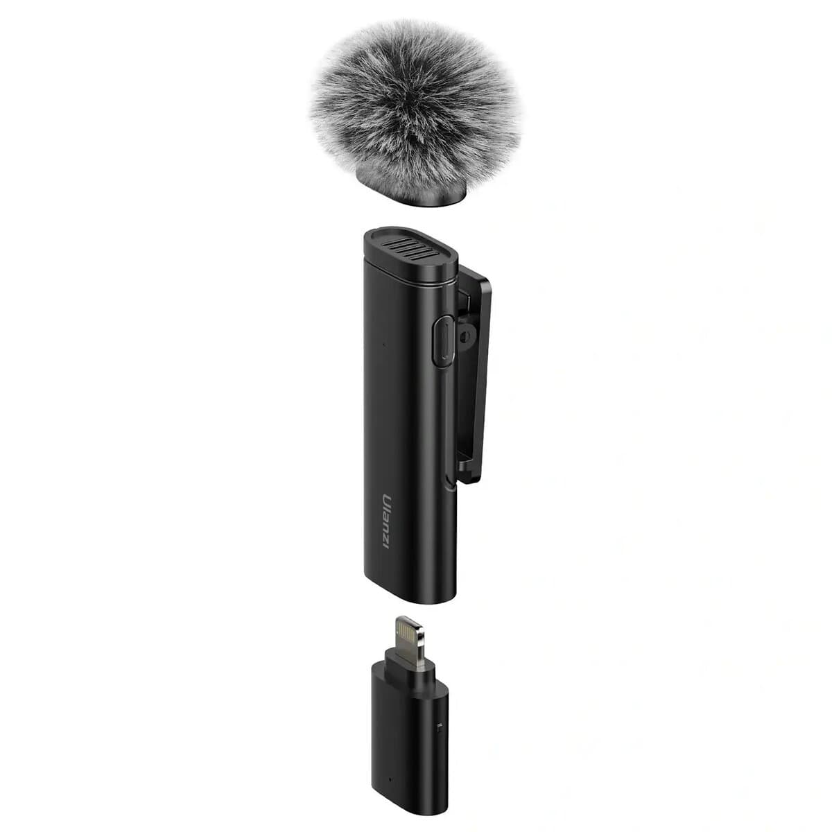 Беспроводной петличный микрофон Ulanzi Vijim WM-10-I IOS 1in1 Microphone Lightning 70mAh Black (UV-3319)