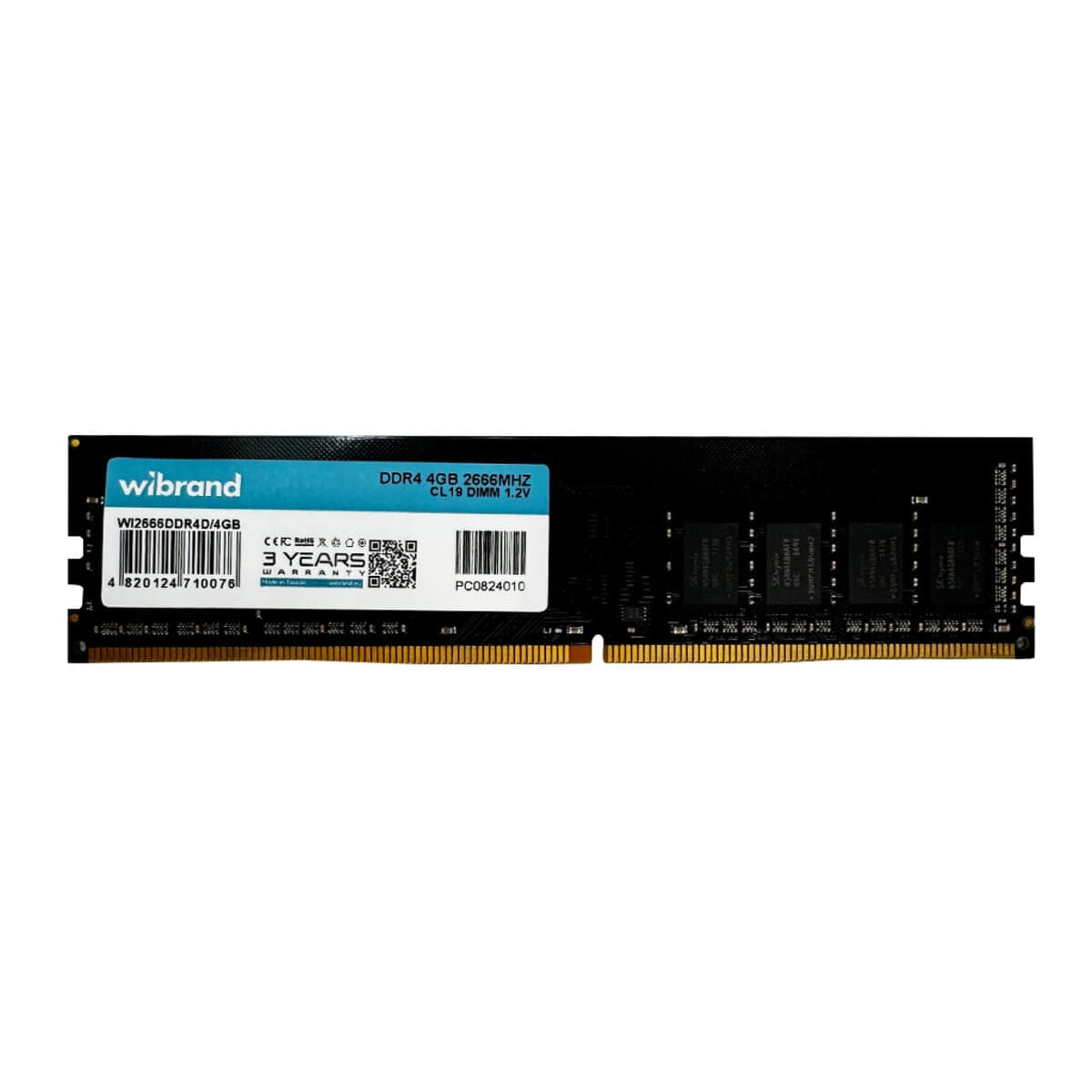 Оперативна пам'ять Wibrand 4GB DDR4 2666MHz CL19 DIMM (WI2666DDR4D/4GB)