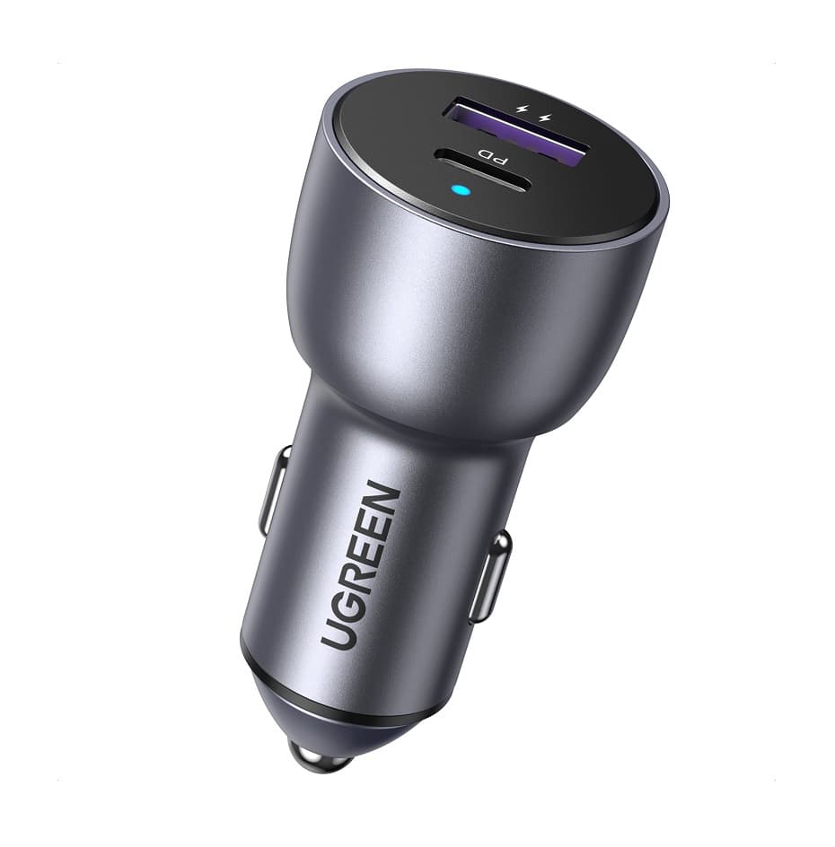 Автомобільний зарядний пристрій UGREEN CD213 1xType-C 1xUSB Fast Car Charger Grey (UGR-60980)