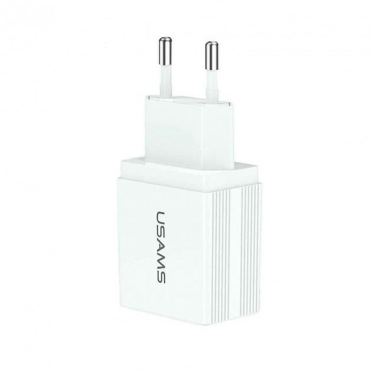 Зарядний пристрій Usams US-CC090 T24 2.1A Dual USB Travel Charger EU QC3.0 White (CC90TC01)