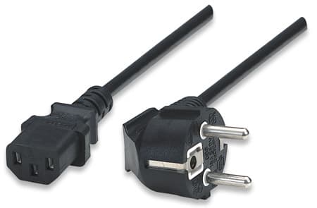 Кабель живлення Intracom Manhattan 1.8m CEE 7/7 to C13 Black (300148)