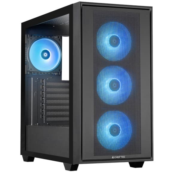 Корпус для комп'ютера Chieftec HUNTER 3 GS-03B-OP 4x120mm A-RGB Type-C E-ATX без БЖ Black (GS-03B-OP)