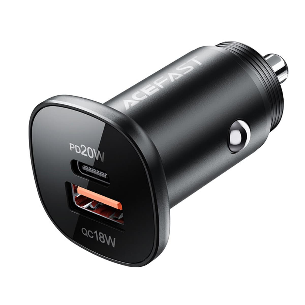 Автомобільний зарядний пристрій ACEFAST B1 mini 38W 1xType-C 1xUSB dual-port metal car charger Black (AFB1B)