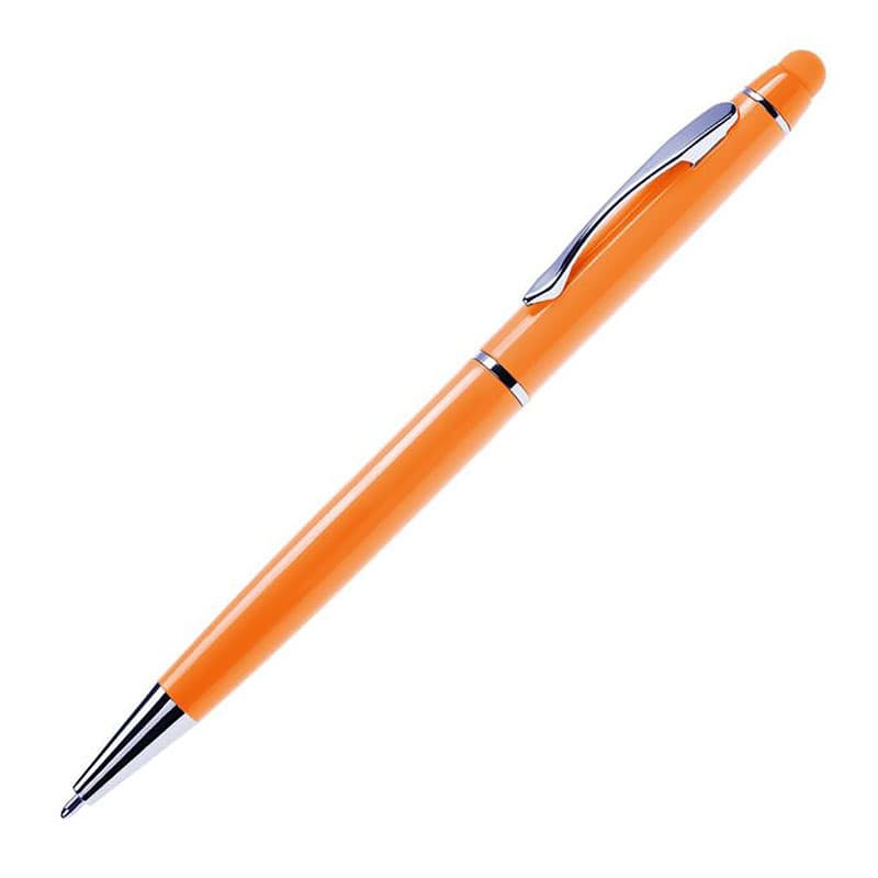 Стилус с шариковой ручкой S0524 для емкостных экранов Orange